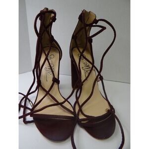 So Me - Charlotte Burgundy Lace Up Platform Heel size 9